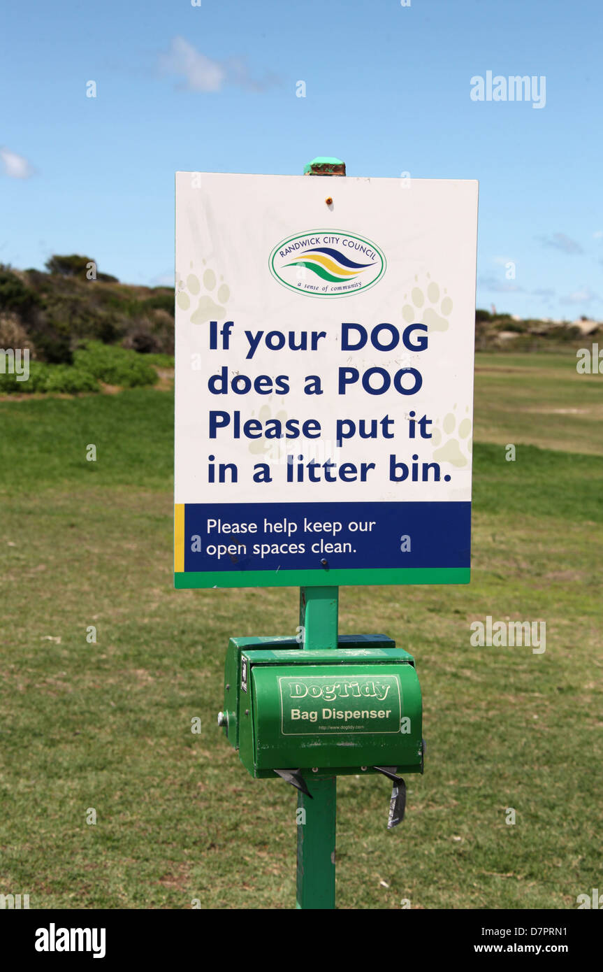 Dog Poo informazioni Foto Stock