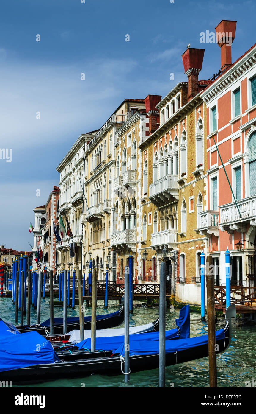 Grand Canal è una delle attrazioni più popolari della città di Venezia in Italia, Mare Mediterraneo Foto Stock