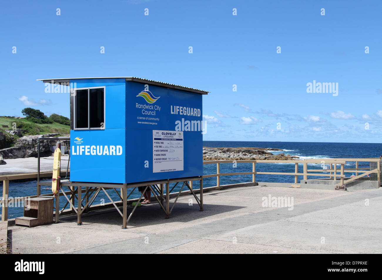 Stazione bagnino a Clovelly nella periferia est di Sydney Foto Stock