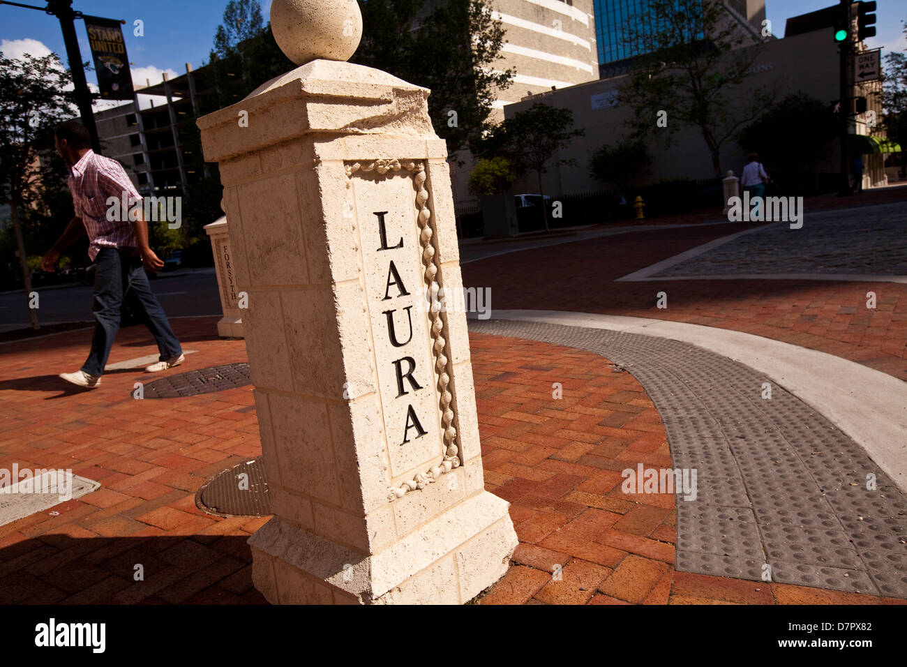 Laura street è visto a Jacksonville, Florida Foto Stock