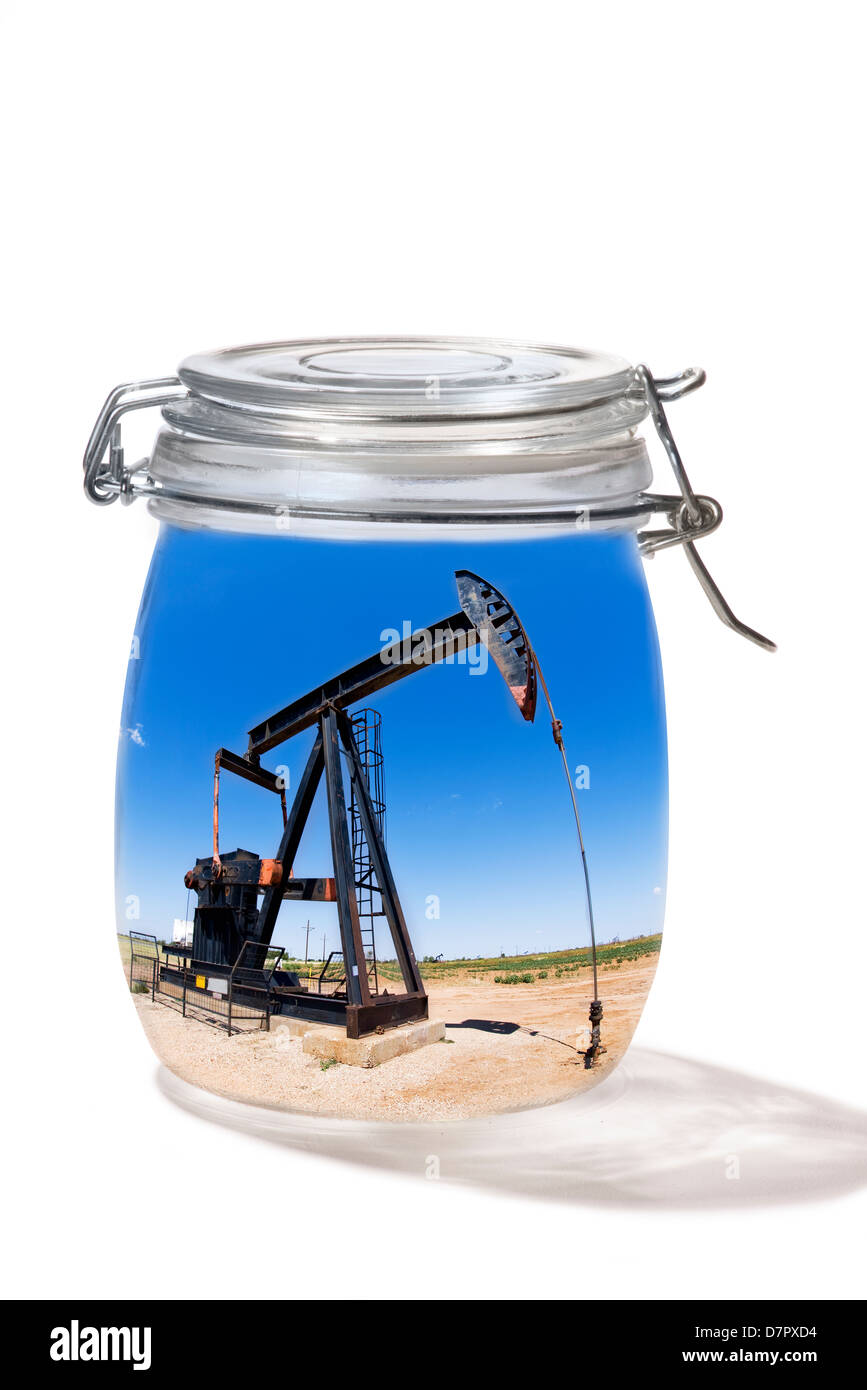Olio bene in un vaso. Foto Stock