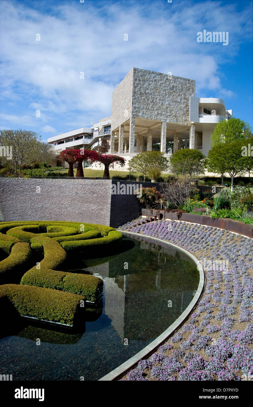 Il Central Garden presso il Getty Center per le Arti in Los Angeles Foto Stock