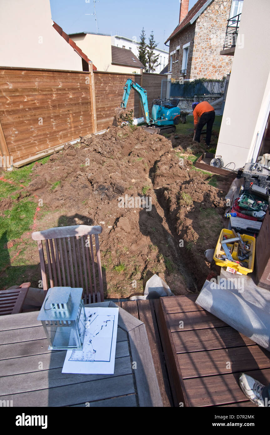 Giardino cantiere Foto Stock