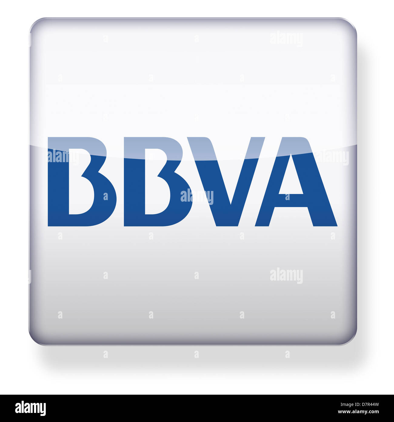 BBVA logo come l'icona di un'app. Percorso di clipping incluso. Foto Stock