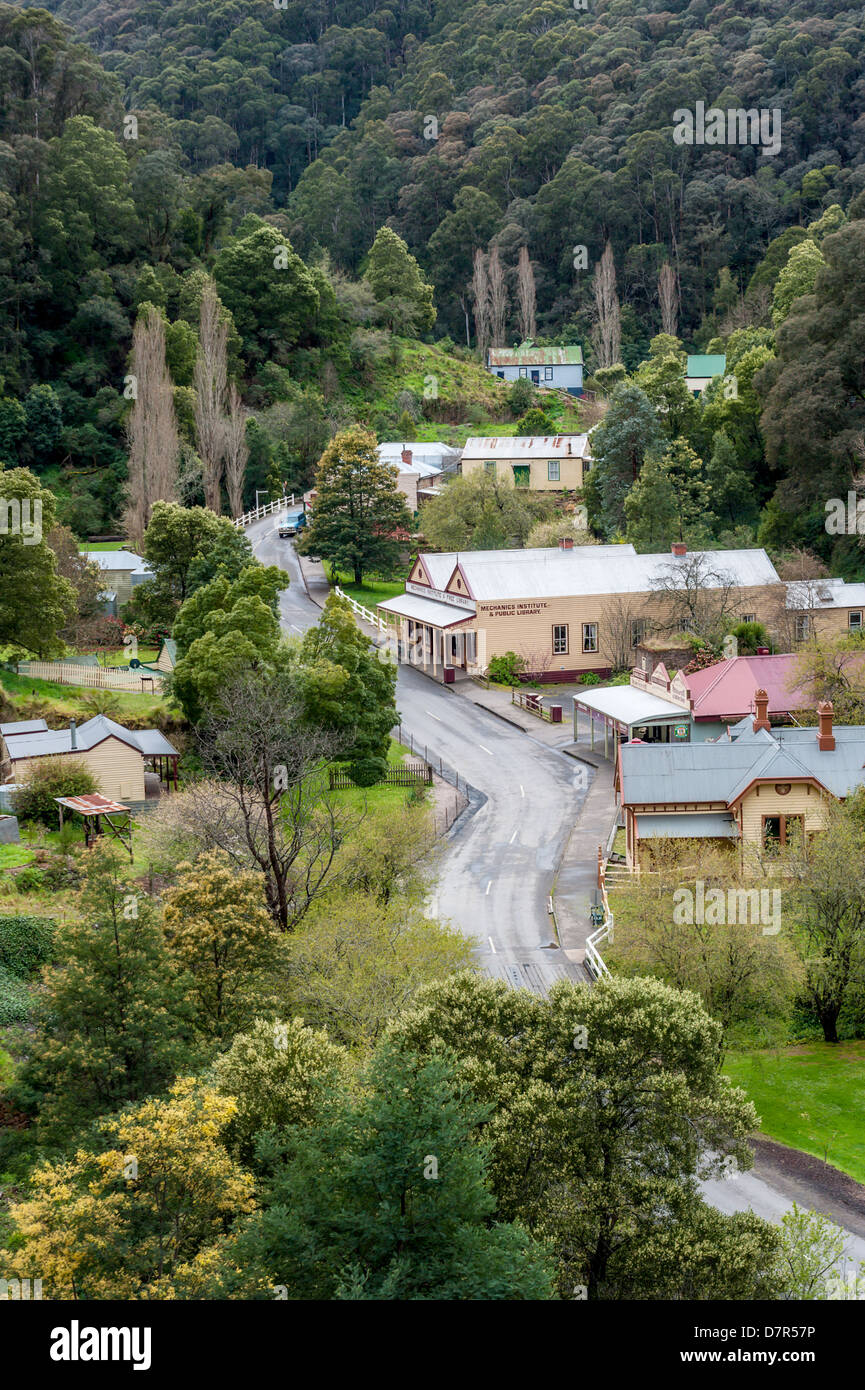 L'oro ex città mineraria di Walhalla in stato australiano di Victoria. Foto Stock