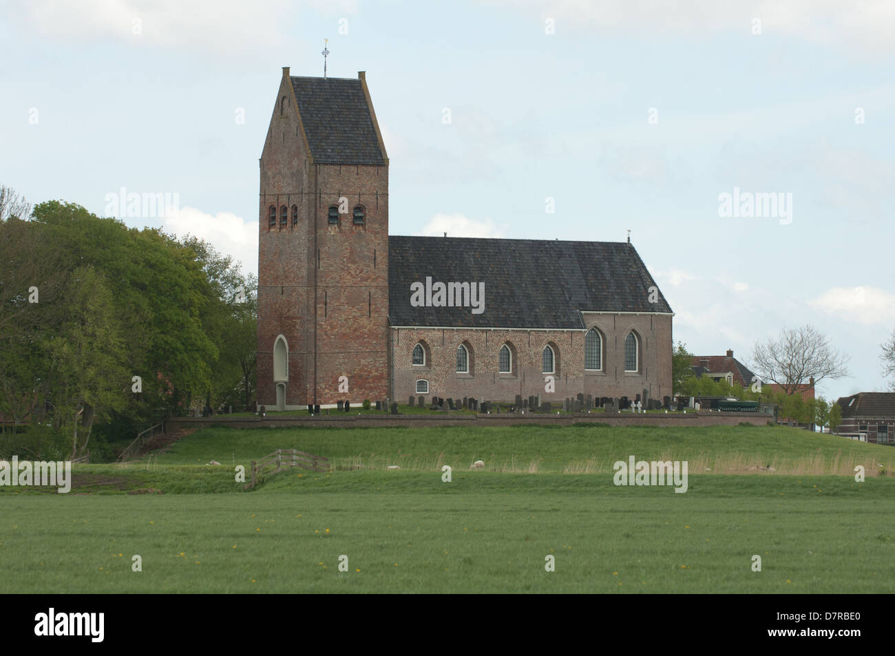Frisia Nederland kerk chiesa wanswerd paesi bassi Foto Stock