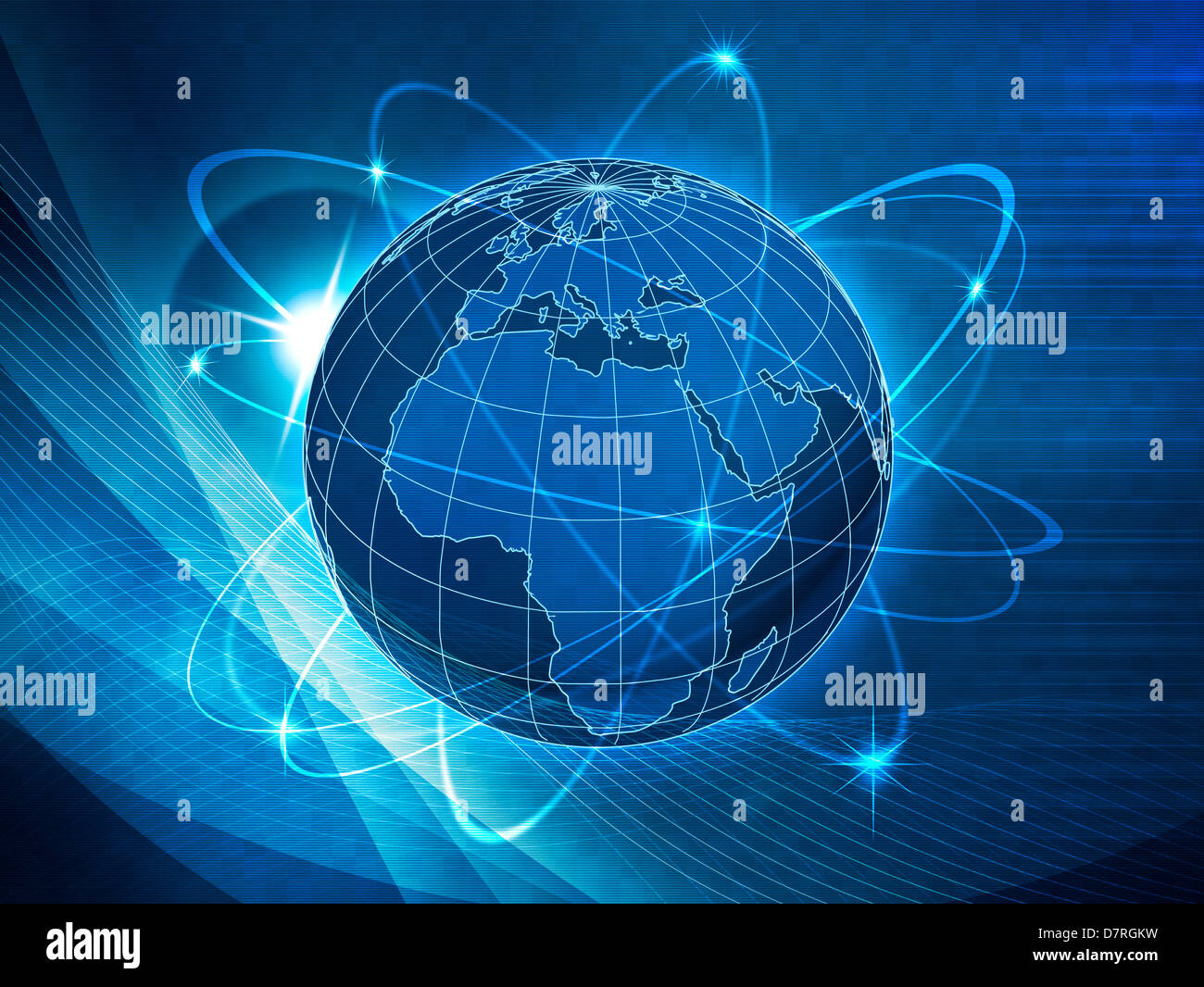 Trasporto globale e lo sfondo delle comunicazioni Foto Stock