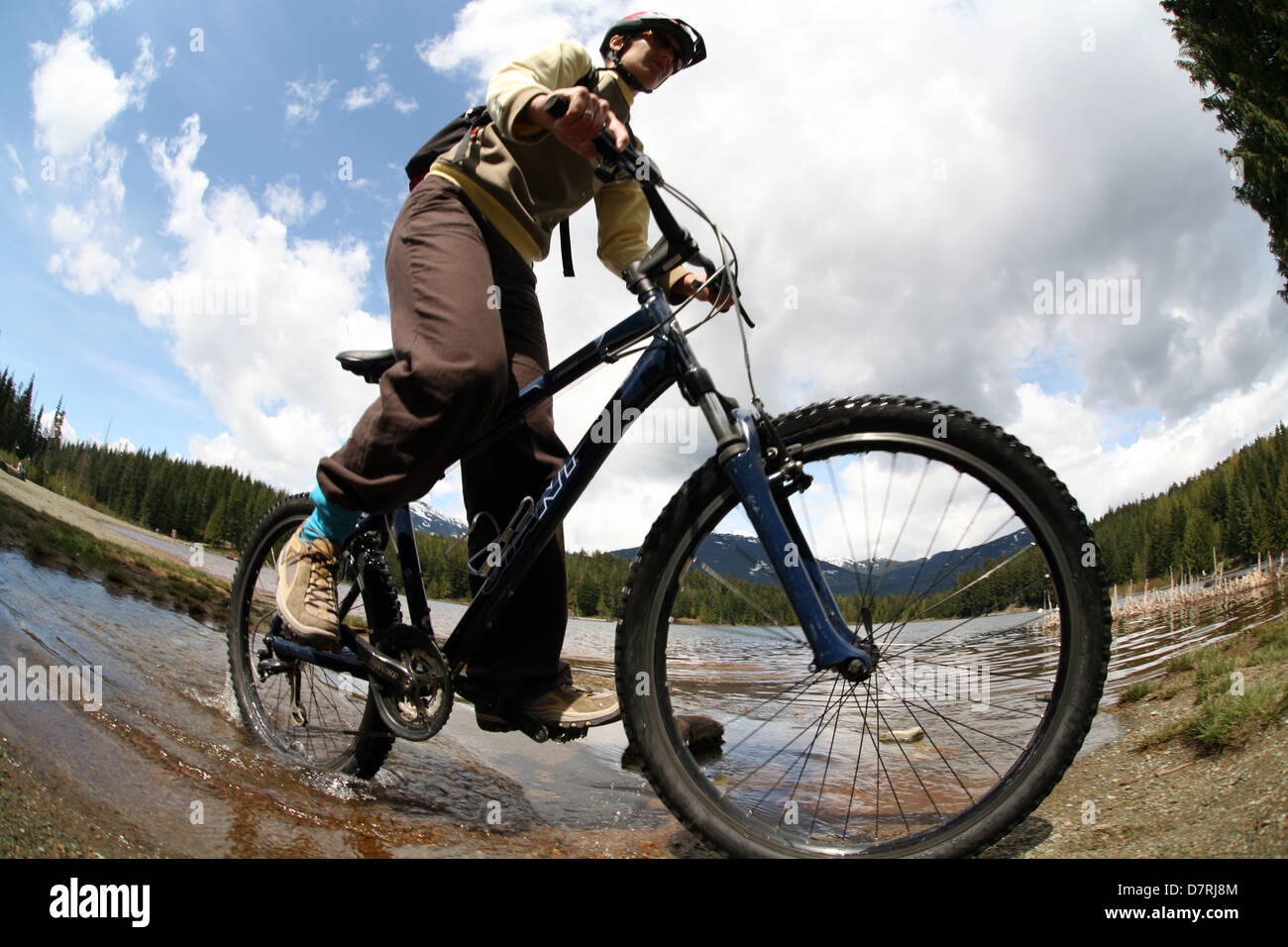 Mountain bike in Canada Foto Stock
