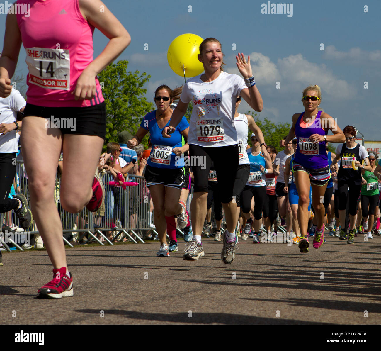 Concorrenti e portatore di pacemaker in Lei corre Windsor evento. Foto Stock