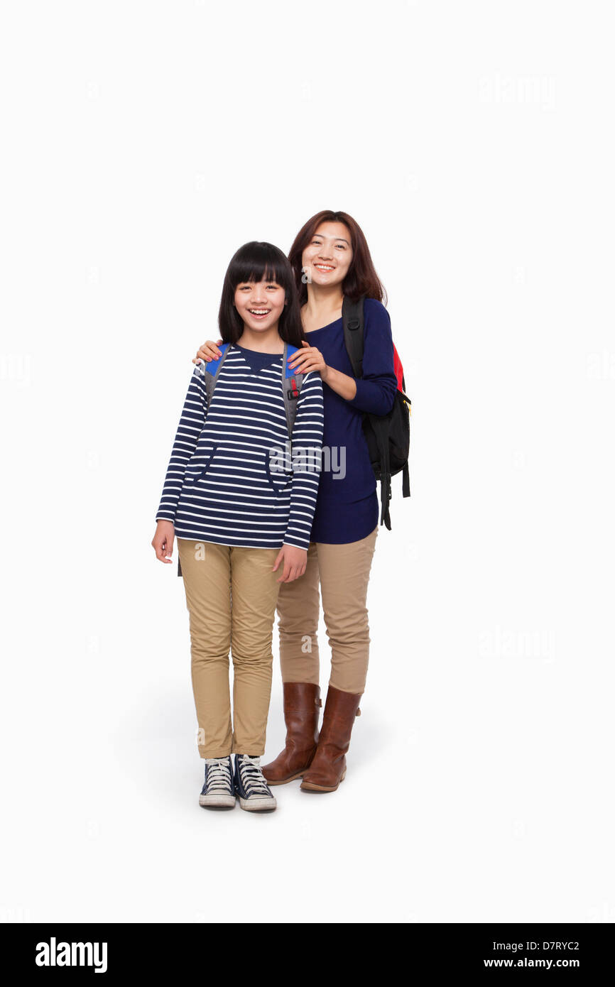 Madre e figlia ritratto Foto Stock