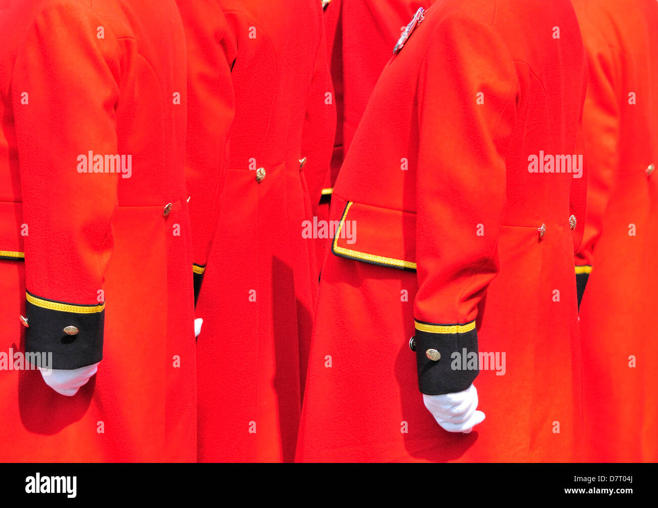 Chelsea dei pensionati in uniforme Foto Stock