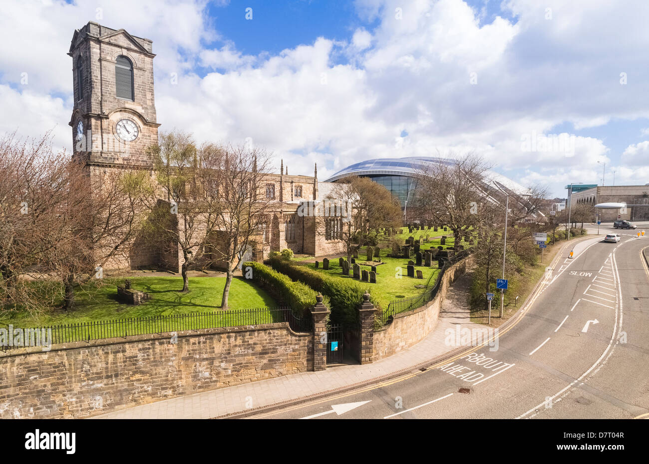 Gateshead centro visitatori presso la chiesa di Saint Mary Foto Stock