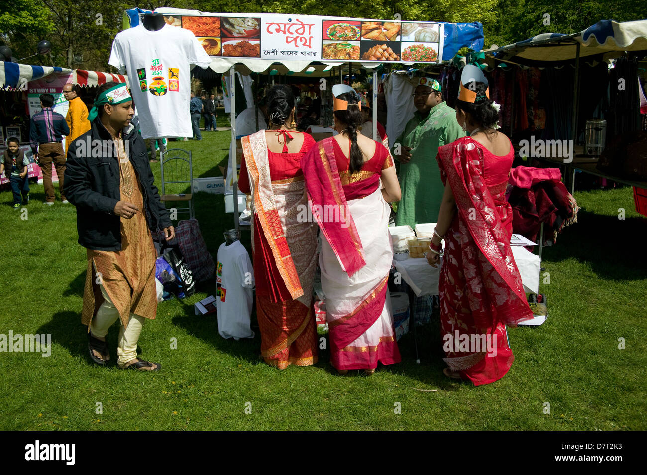 Tradizionale Indiano Bengali Baishakhi Mela Victoria Park Bow est di Londra Foto Stock
