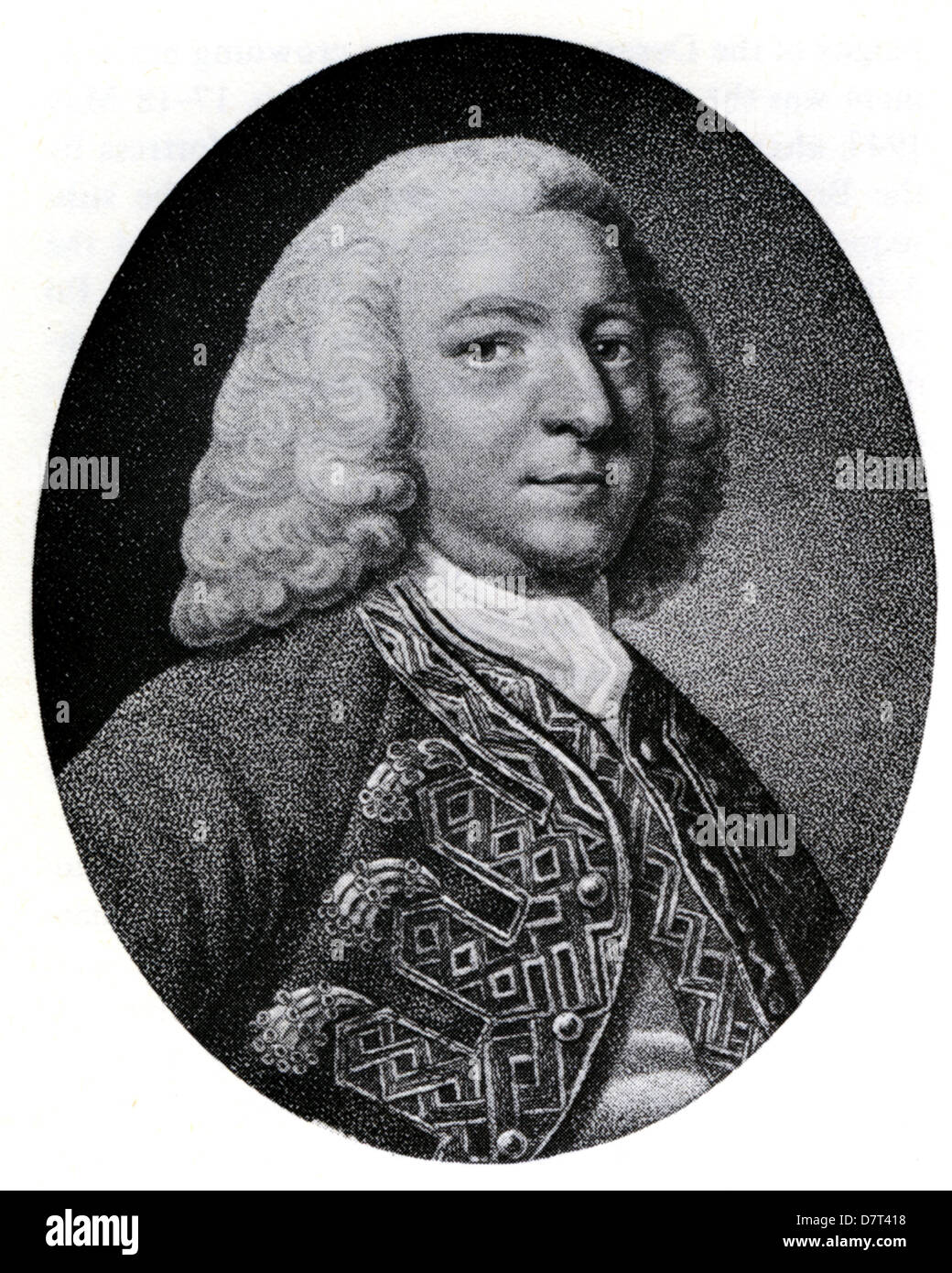 GEORGE ANSON, Ist Barone Anson (1697-1782) ammiraglio inglese che ha effettuato importanti riforme per la marina britannica Foto Stock