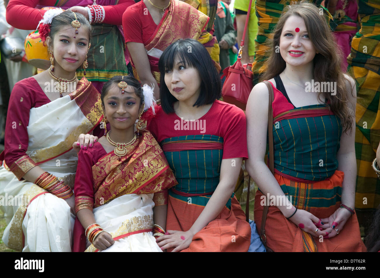Tradizionale Indiano Bengali Baishakhi Mela Victoria Park Bow est di Londra Foto Stock