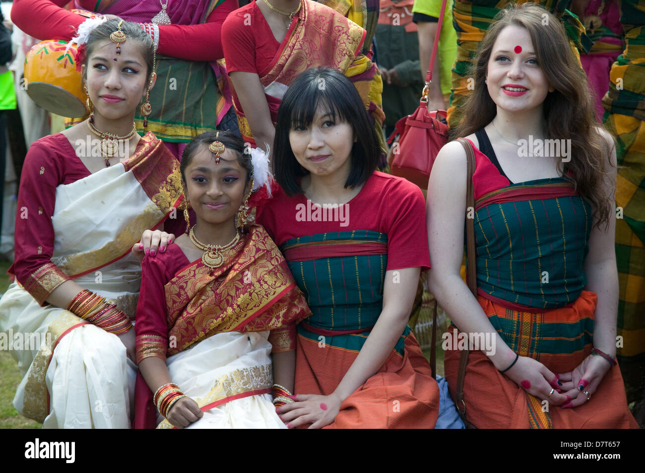 Tradizionale Indiano Bengali Baishakhi Mela Victoria Park Bow est di Londra Foto Stock