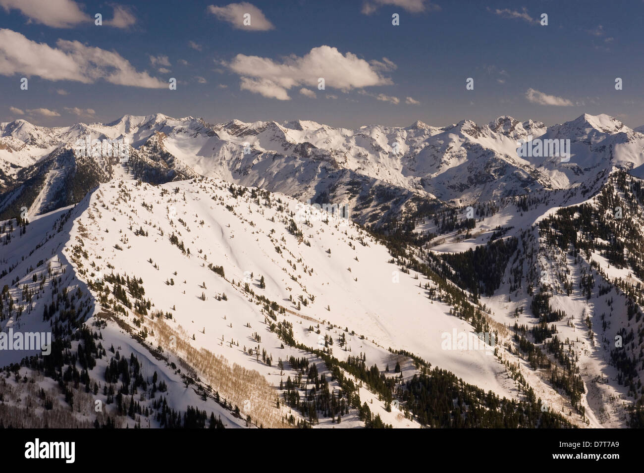 Foto aerea di Gobbler la manopola. Uinta-Wasatch-Cache National Forest, Montagne Wasatch vicino a Salt Lake City e Alta, Utah Foto Stock