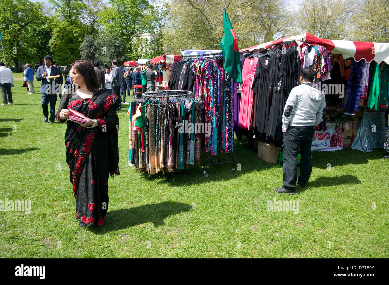 Tradizionale Indiano Bengali Baishakhi Mela Victoria Park Bow est di Londra Foto Stock