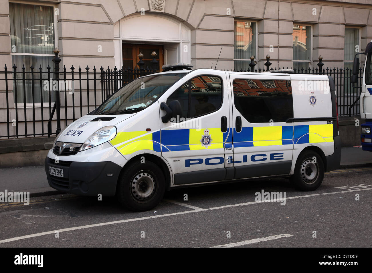 British Transport Police van presso la stazione di Paddington a Londra, maggio 2013 Foto Stock