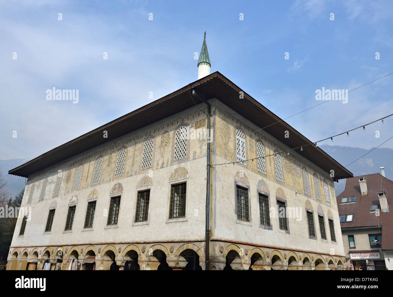 La Moschea Suleimania (verniciato Moschea) in Travnik, Bosnia Erzegovina Foto Stock