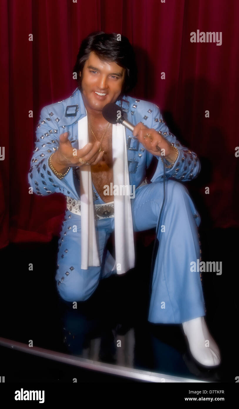 Tuta Elvis in una cera,Museo delle cere di Madame Tussaud,Las Vegas Foto Stock
