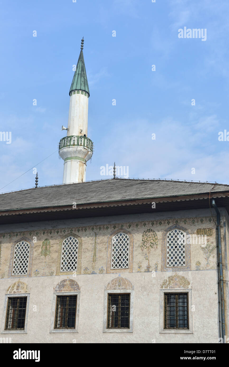La Moschea Suleimania (verniciato Moschea) in Travnik, Bosnia Erzegovina Foto Stock