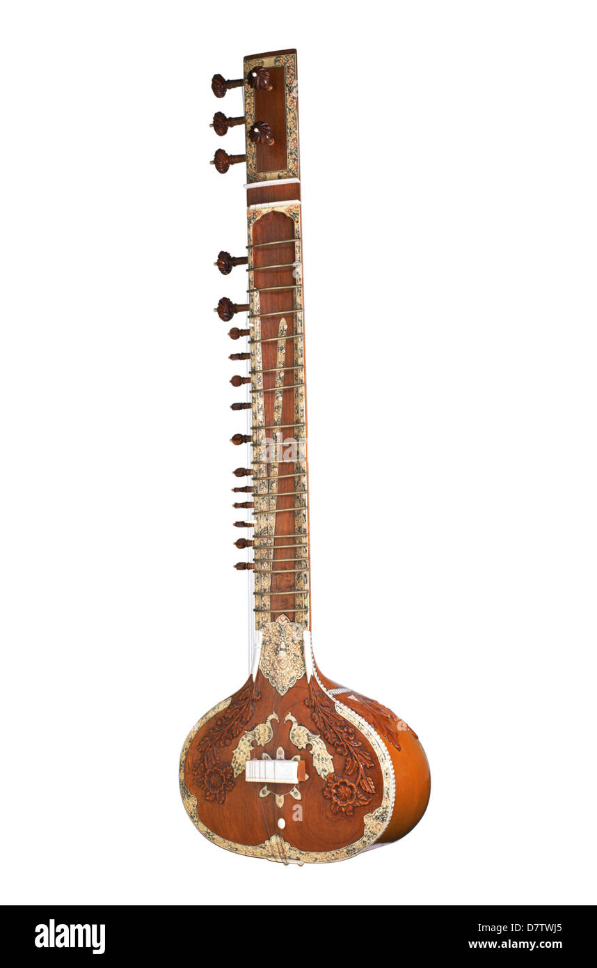 Sitar, uno strumento a corda da India Foto stock - Alamy