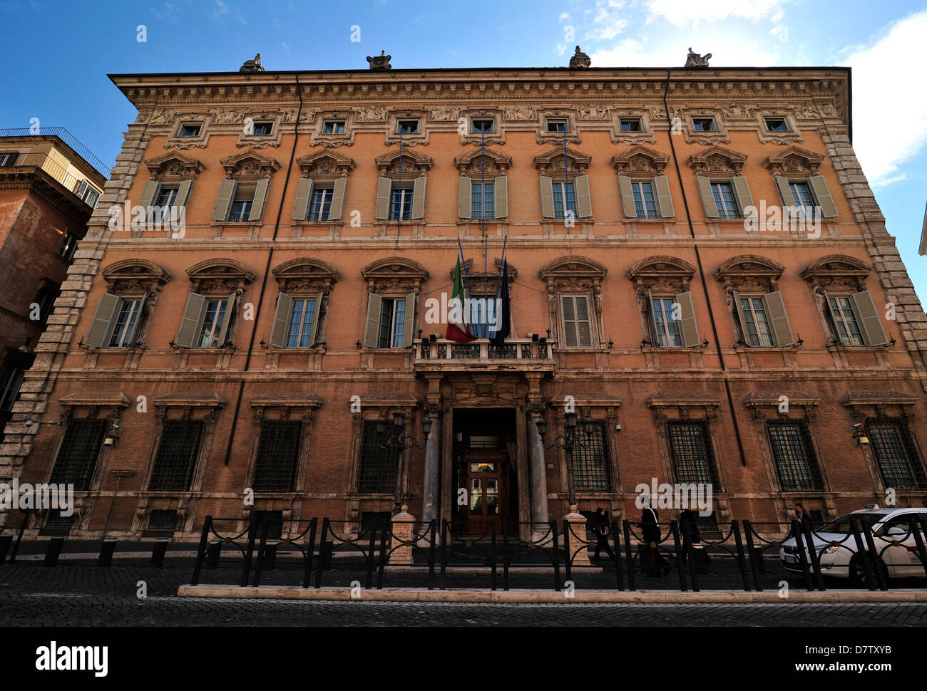 Il Palazzo Madama, sede del Senato della Repubblica italiana a Roma. Foto Stock