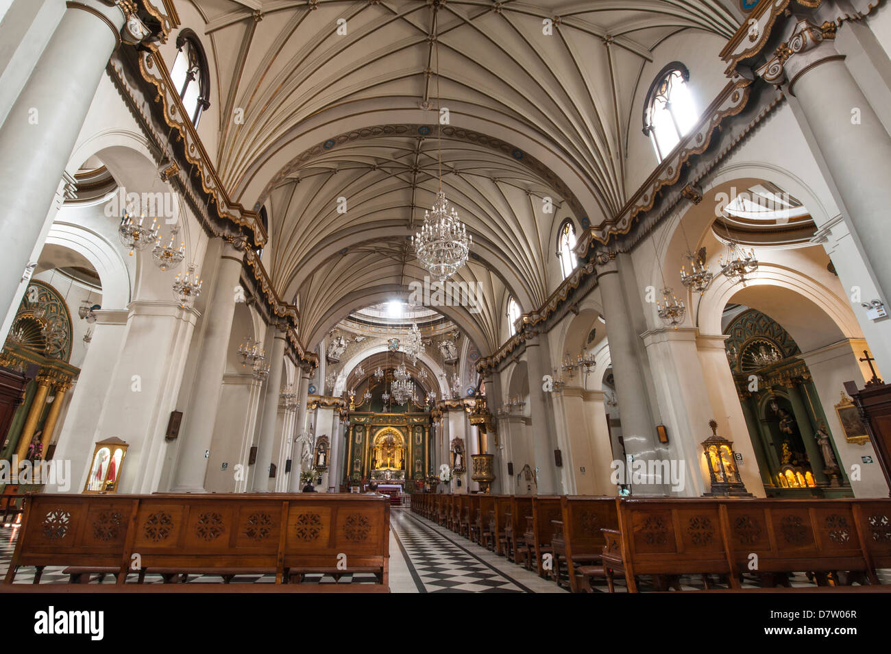 La Chiesa di Santo Domingo, Lima, Perù, Sud America Foto Stock