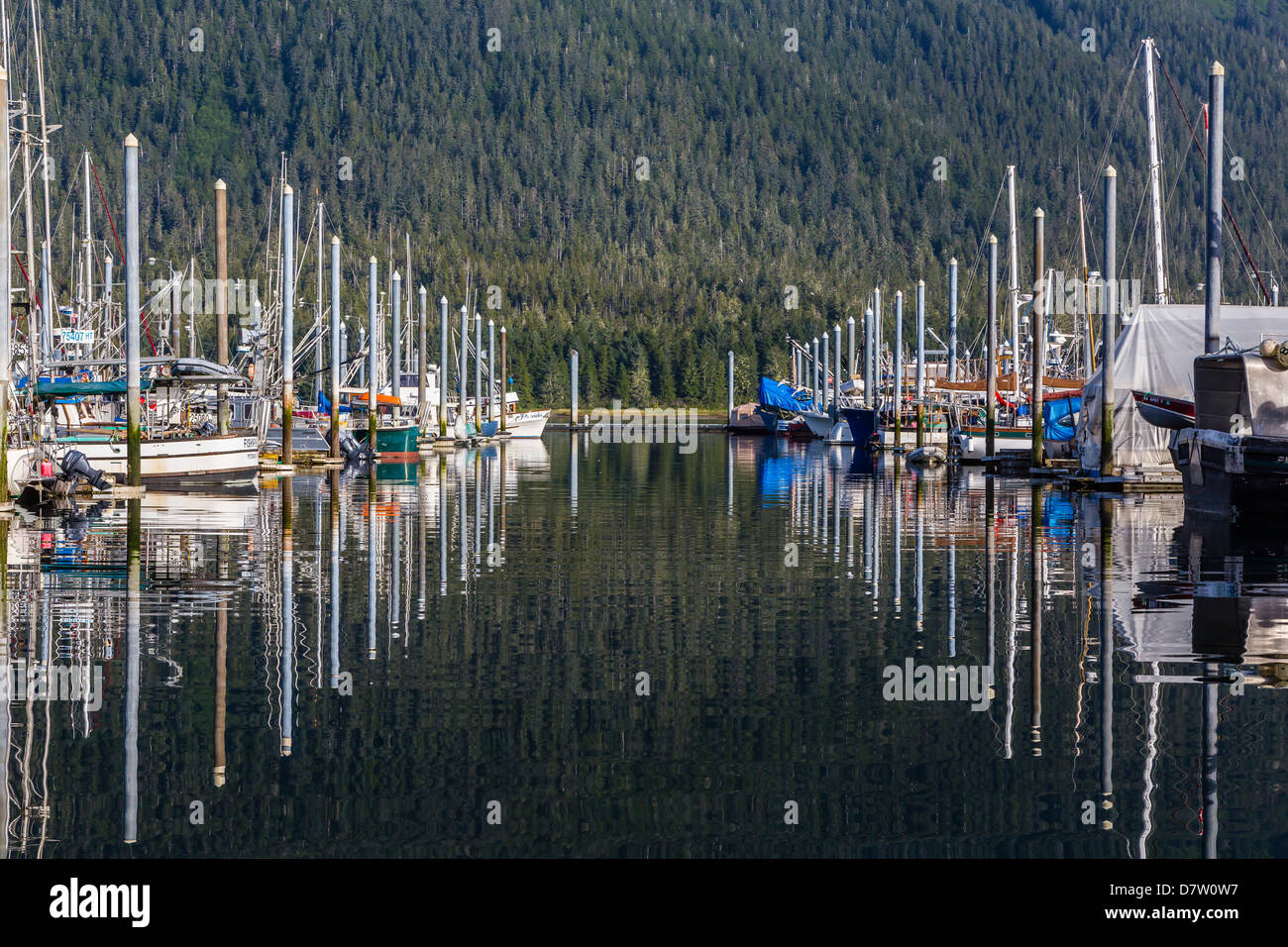 Il Norvegese cittadina di pescatori di San Pietroburgo, a sud-est di Alaska, STATI UNITI D'AMERICA Foto Stock
