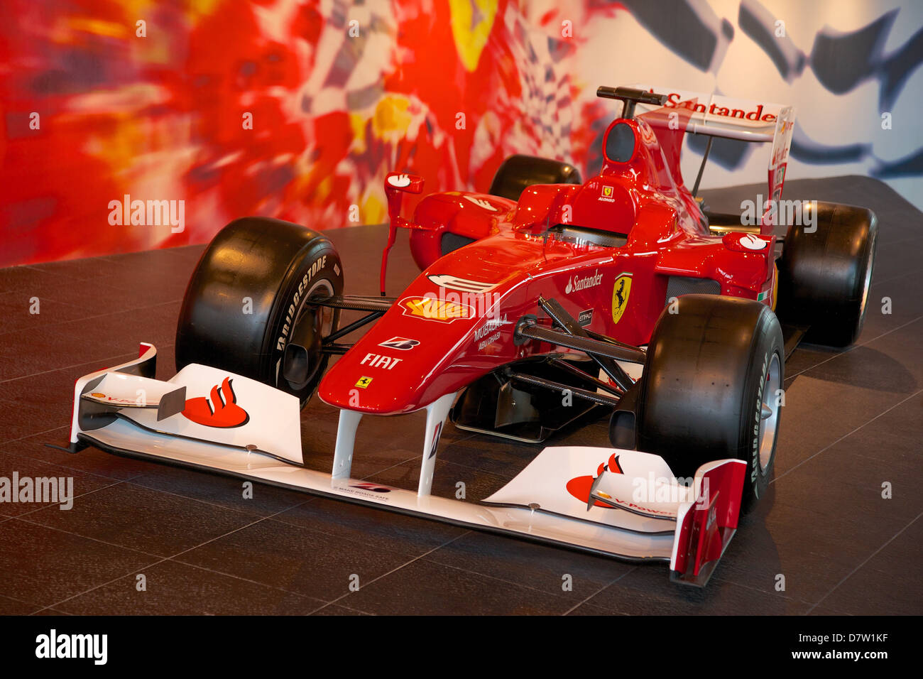 Formula 1 Racing Car, Ferrari World, Yas Island, Abu Dhabi, Emirati Arabi Uniti, Medio Oriente Foto Stock
