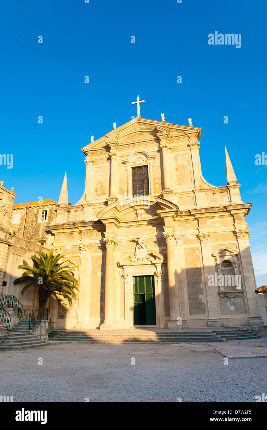 Chiesa di Sant Ignazio, Centro Storico, Patrimonio Mondiale dell Unesco, Dubrovnik, Dalmazia, Croazia Foto Stock