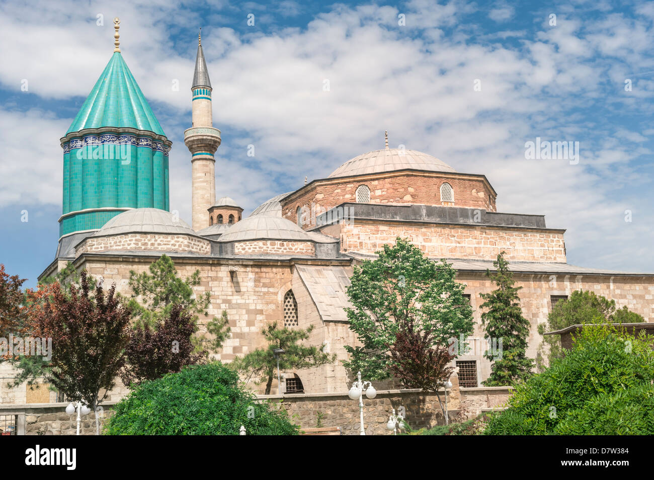 Mevlana (Rumi) mausoleo, Konya, Anatolia, minore della Turchia Foto Stock