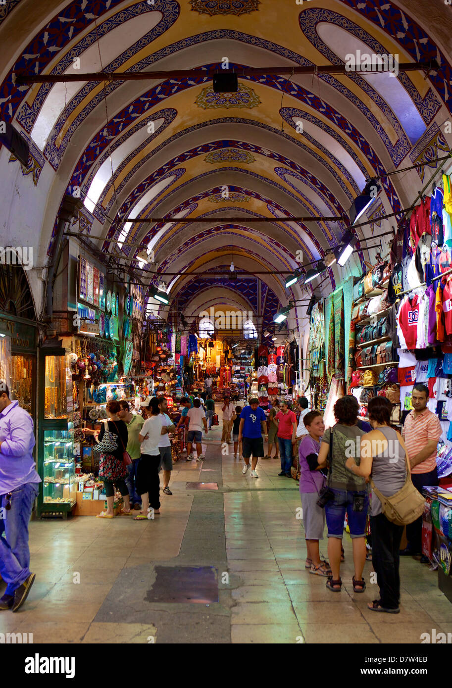 Il Grand Bazaar (Gran Bazaar) (Kapali Carsi), Istanbul, Turchia Foto Stock