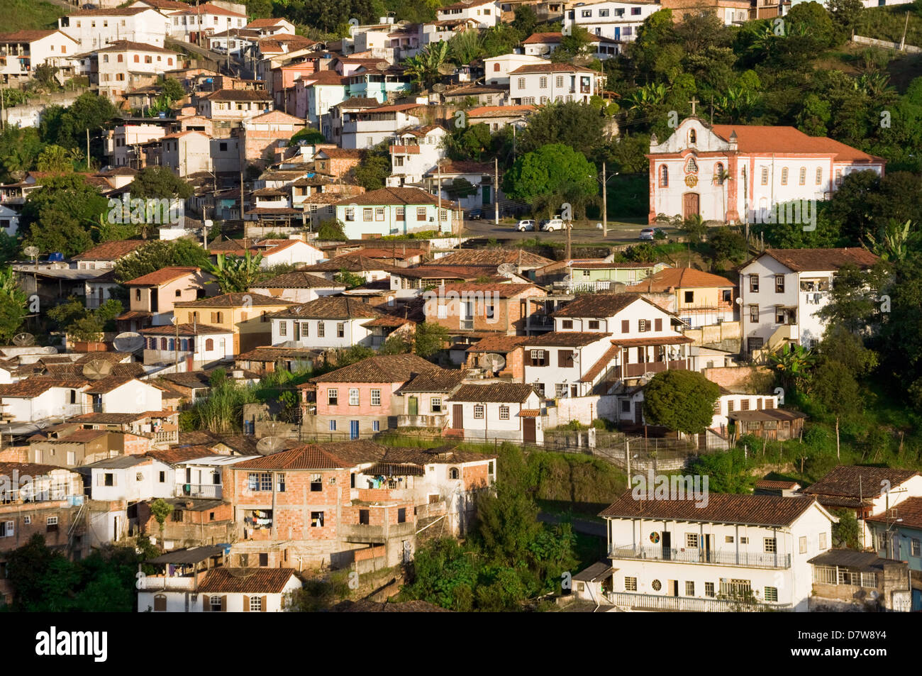 Vista del patrimonio mondiale UNESCO città di Ouro Preto Minas Gerais, Brasile Foto Stock