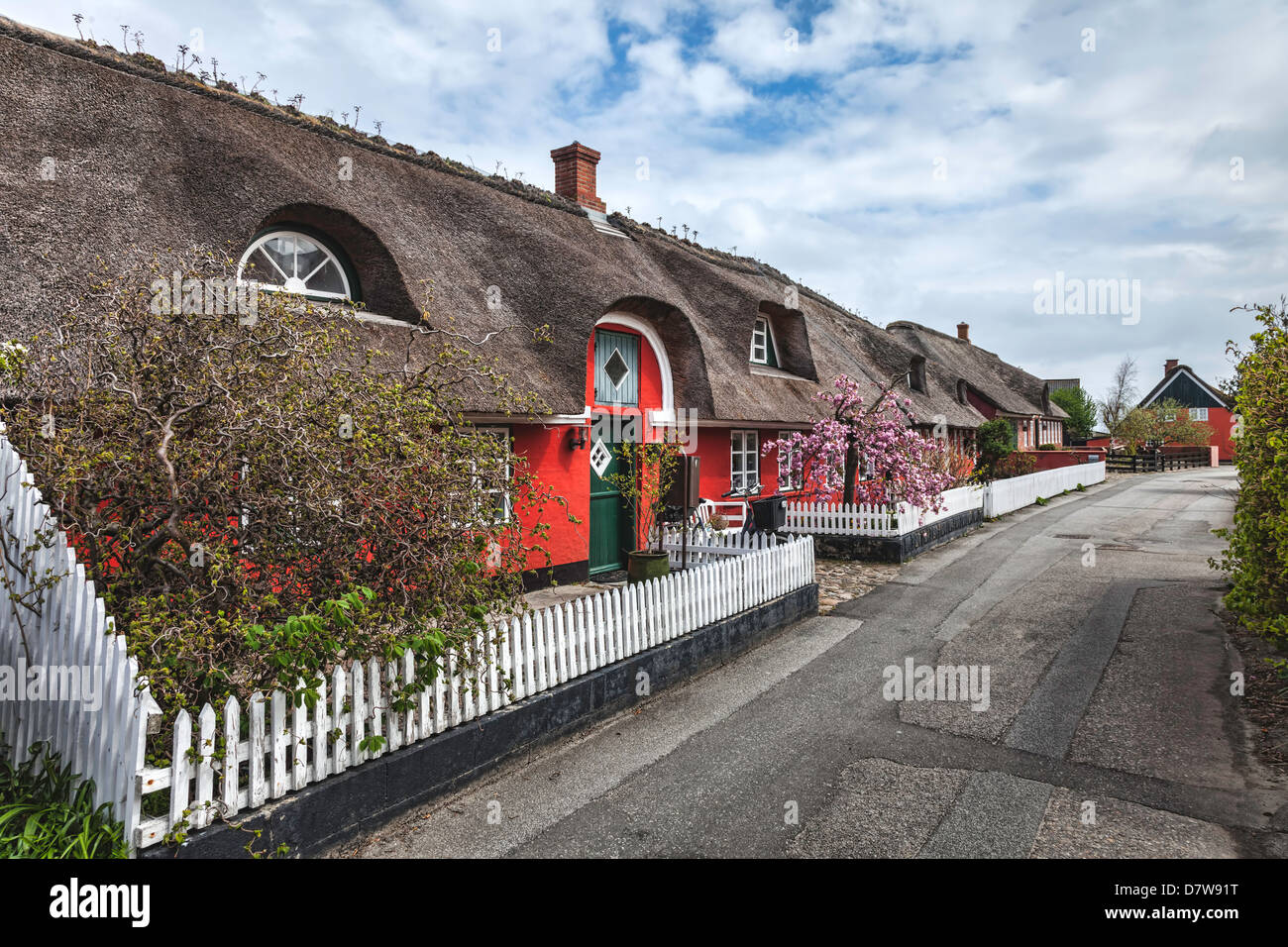 Casa Tradizionale Nordby sull'isola danese Fanoe Foto Stock