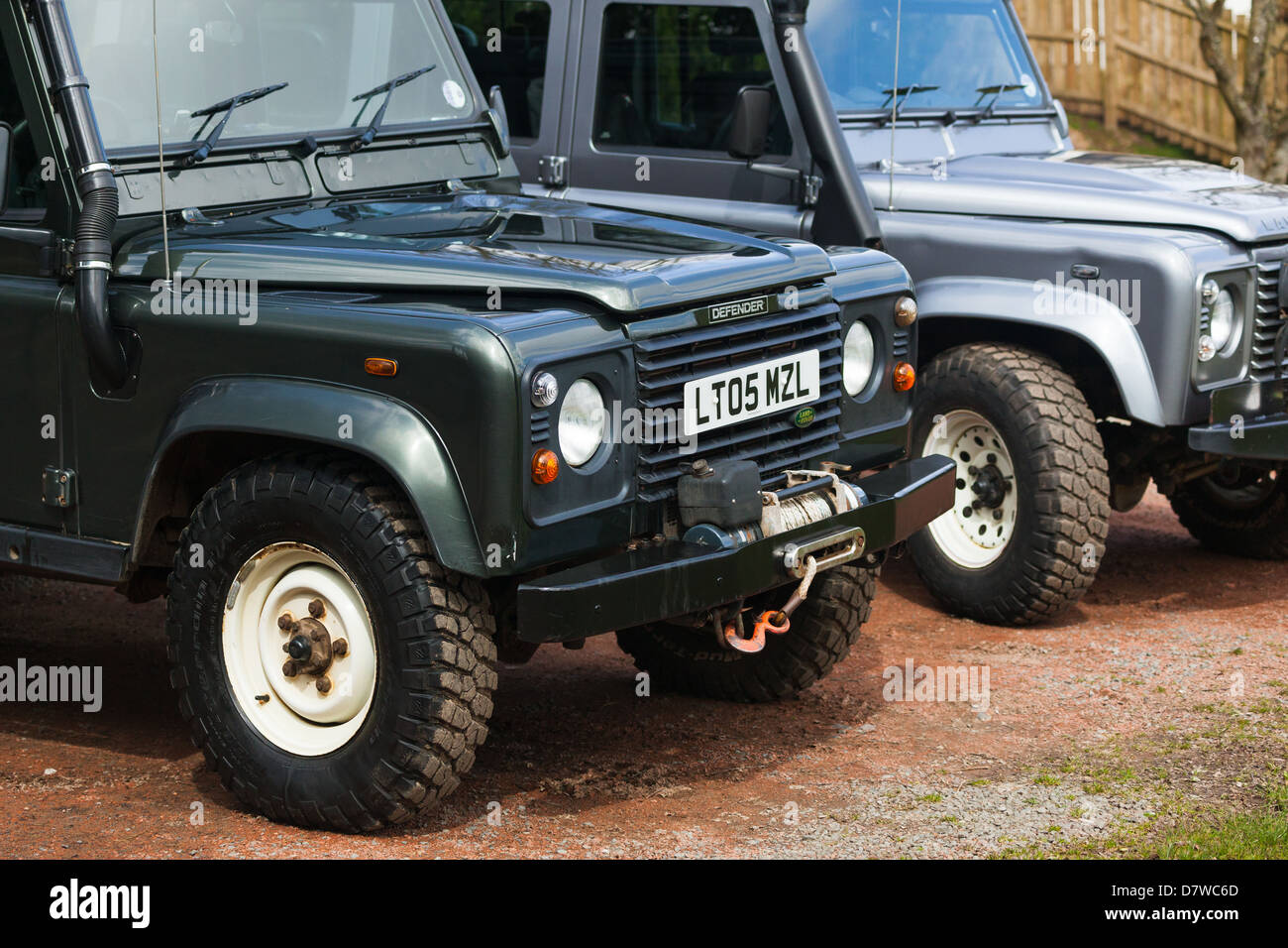 Landrover veicoli 4x4 REGNO UNITO Foto Stock