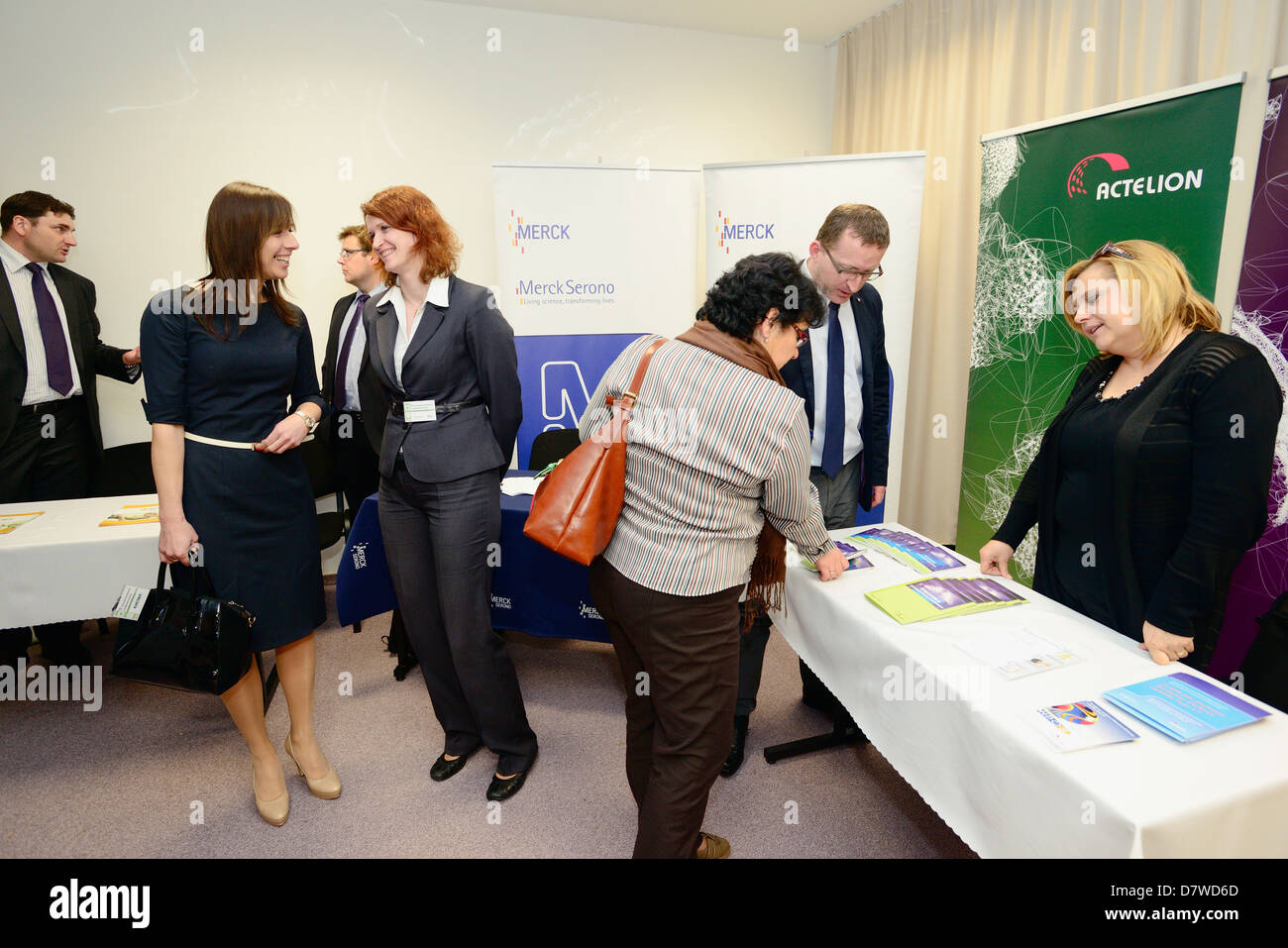 I rappresentanti del Business parlando Foto Stock