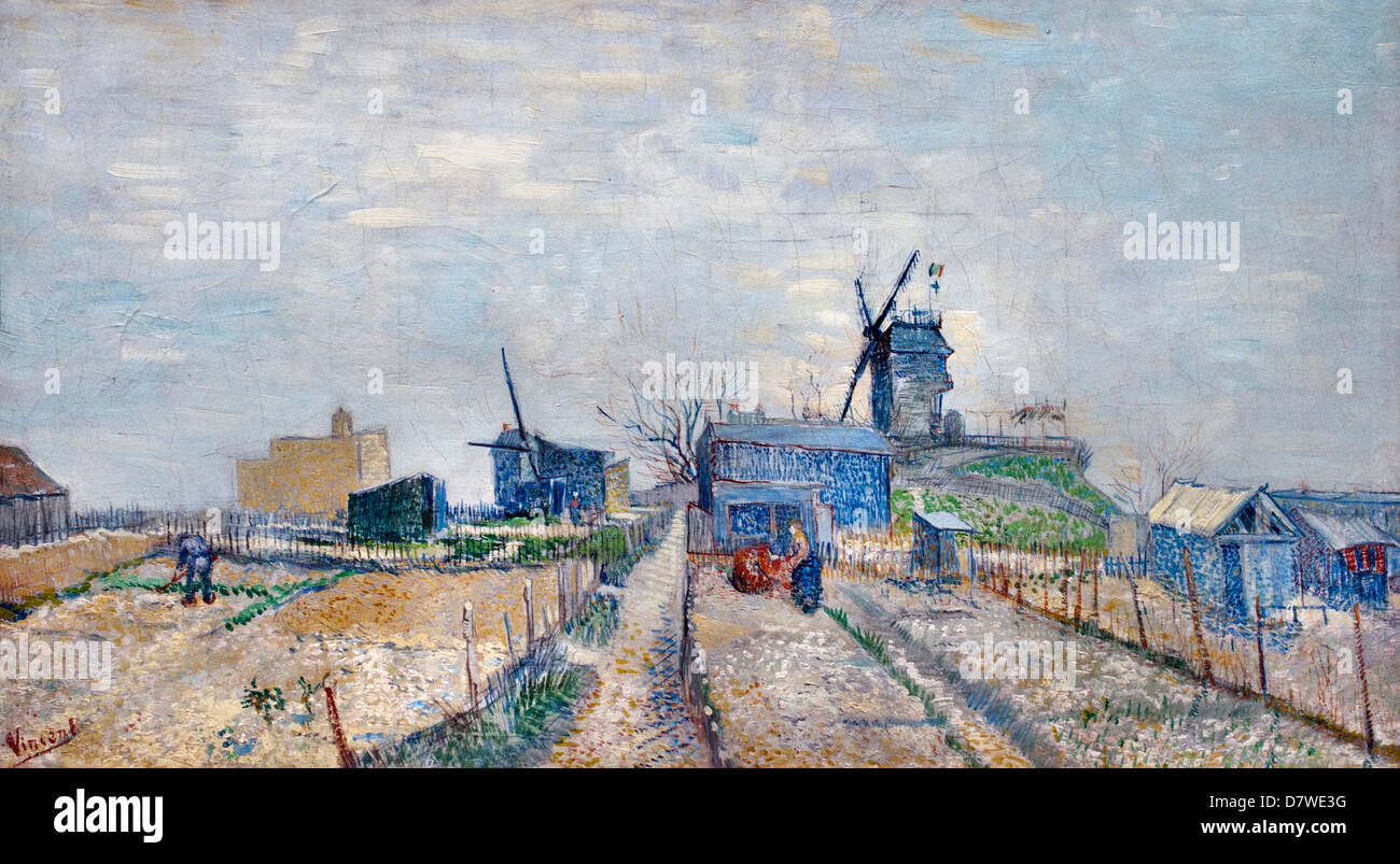 Mulini a vento e assegnazioni 1887 Vincent van Gogh 1853 - 1890 Paesi Bassi olandese Post Impressionismo Foto Stock