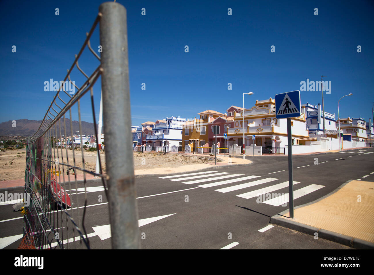 Abbandonato costruzione siti sulla Spagna costa del. Foto Stock