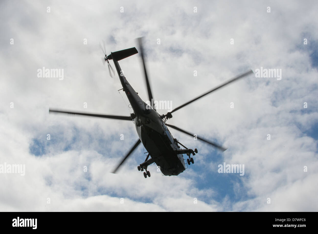 Royal Navy Mk4 Sea King elicottero del 845 Naval Air Squadron Foto Stock