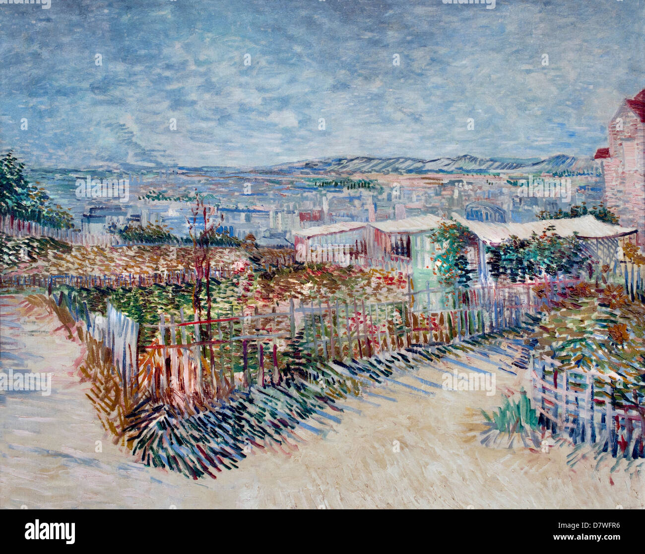 Montmartre dietro Le Moulin de la Galette 1887 Vincent van Gogh 1853 - 1890 Paesi Bassi Paesi Bassi Foto Stock