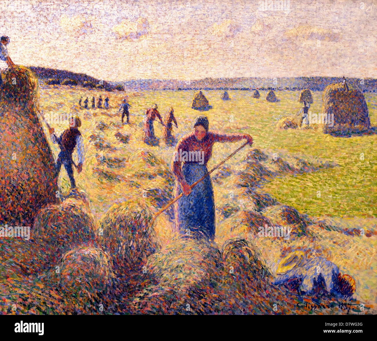 La fienagione Eragny 1887 Camille Pissarro 1830 - 1905 Francia - Francese Foto Stock