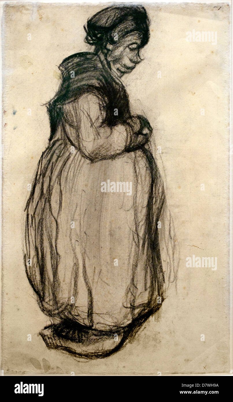 Donna con uno scialle 1885 Vincent van Gogh 1853 - 1890 Paesi Bassi olandese Post Impressionismo Foto Stock