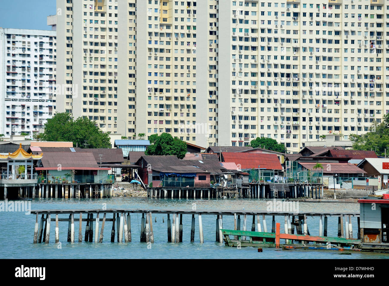 Asia Malaysia Penang Georgetown masticare Molo Clan cinesi di saldatura Quay Foto Stock