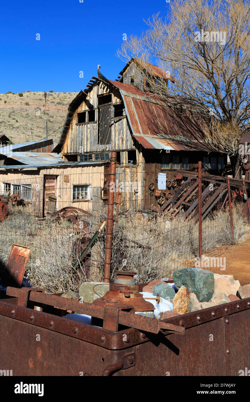 Oro miniera King & città fantasma,Jerome,Arizona,USA Foto Stock