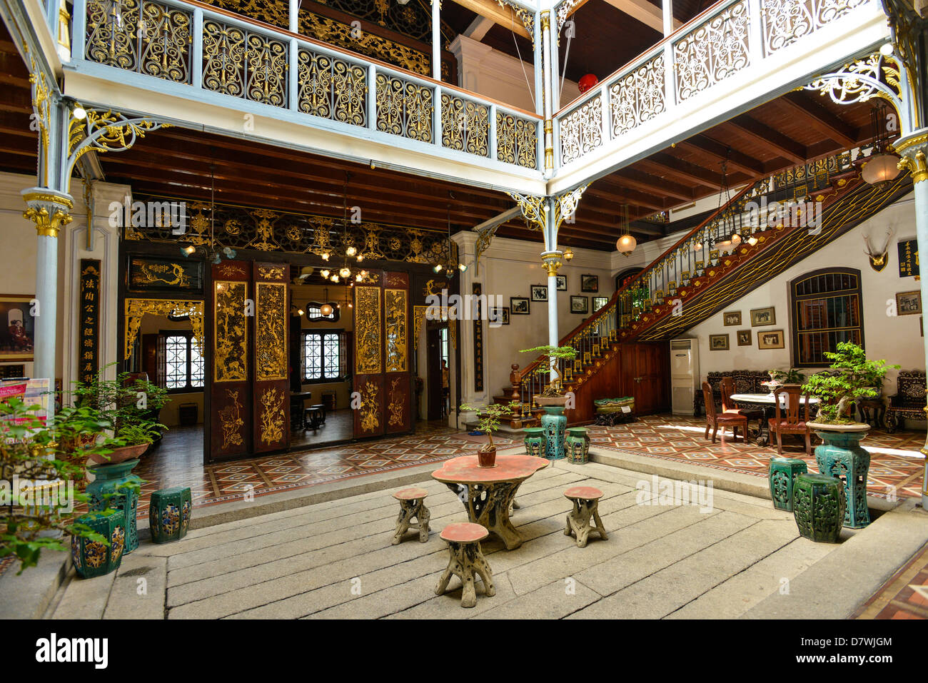 Asia Malaysia Penang Georgetown Pinang Mansion tradizionale casa malese Foto Stock