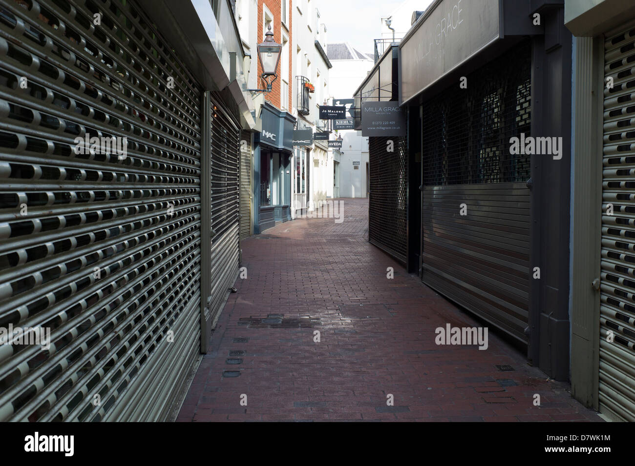 Svuota carrello street, Brighton, Regno Unito Foto Stock