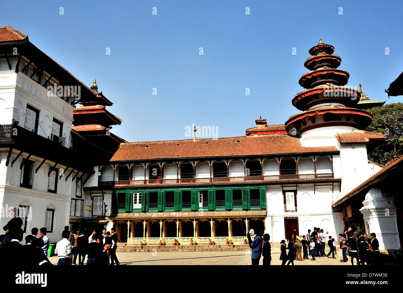 Hanuman Dhoka ex Palazzo Reale il quadrato di Durbar Kathmandu in Nepal Foto Stock