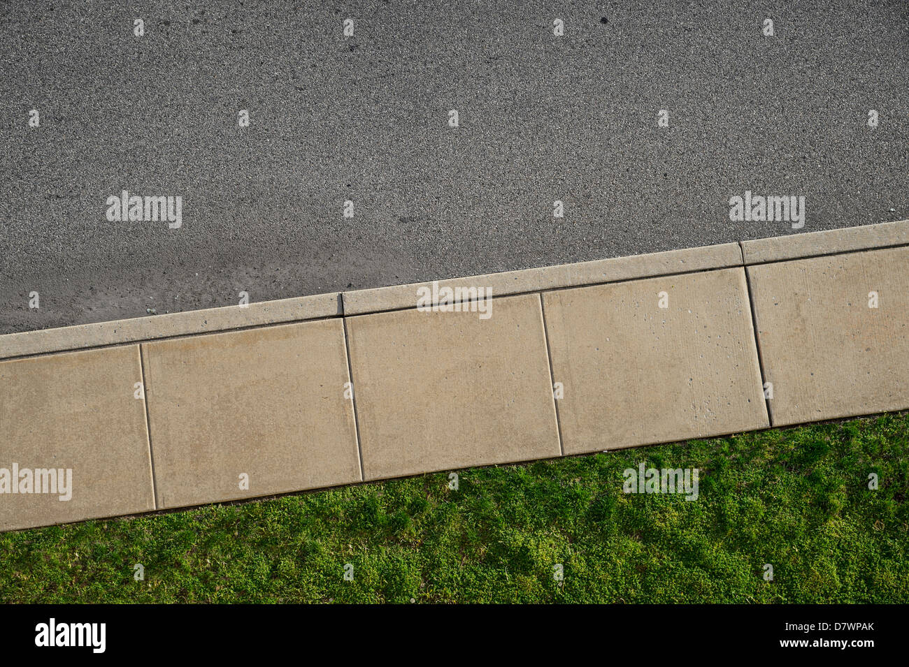 Vista aerea del marciapiede vuoto Foto Stock